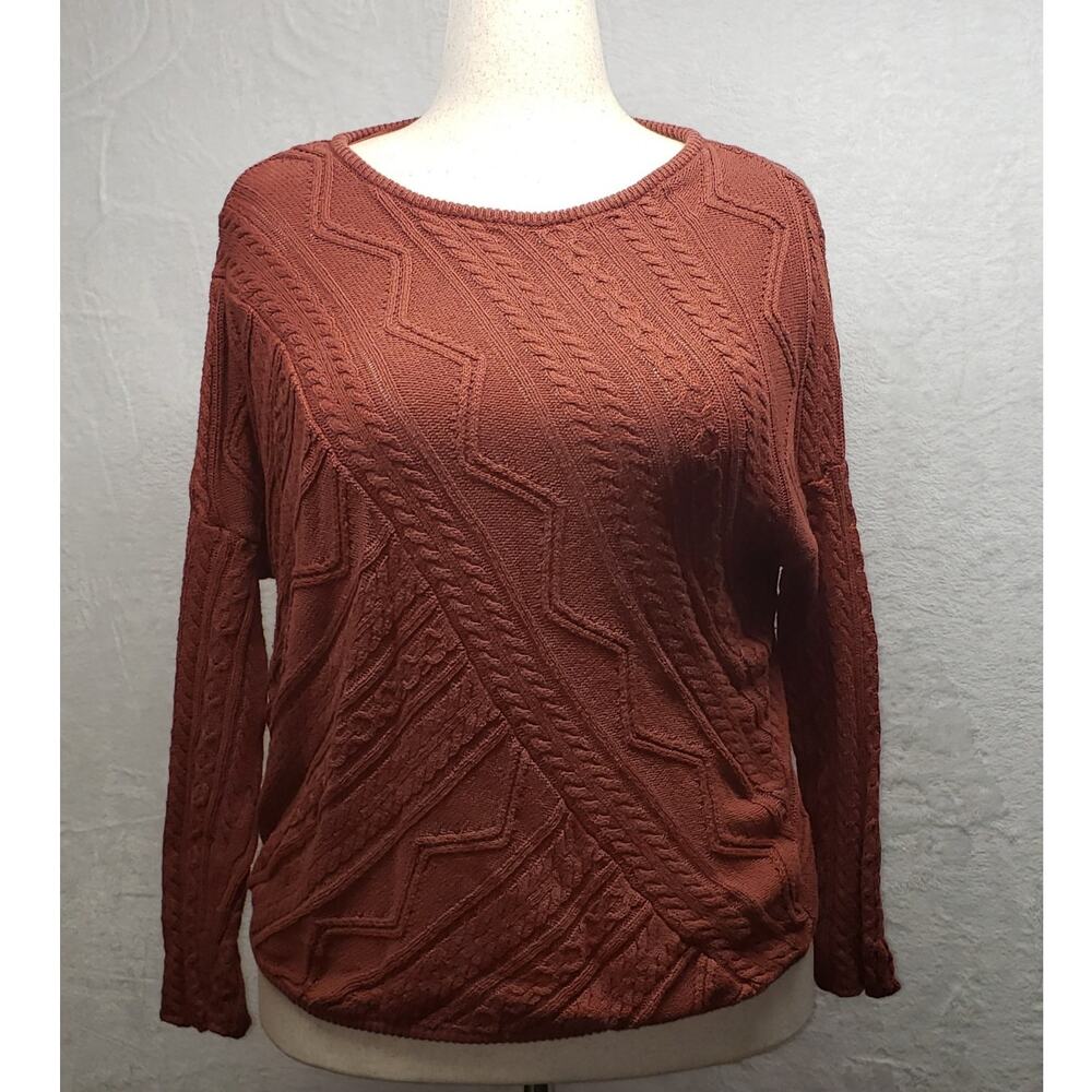Boho Rust Oversized Sweater S Left on Houston